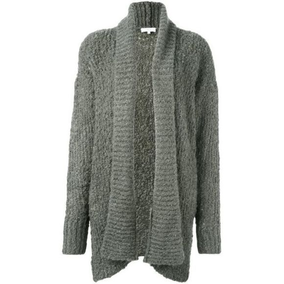 IRO Juvani Oversized Mohair Wool Chunky Sweater Cardigan Green Sz Medium Women's - Picture 1 of 9